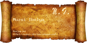 Muzsi Ibolya névjegykártya